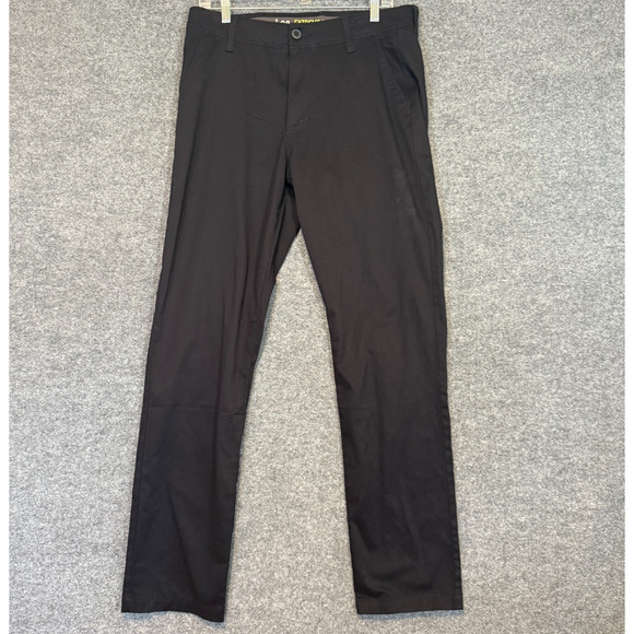 Lee Pants Mens 33x34 Black Extreme Motion MVP Straight Leg Chino Stretch Casual - Picture 1 of 11